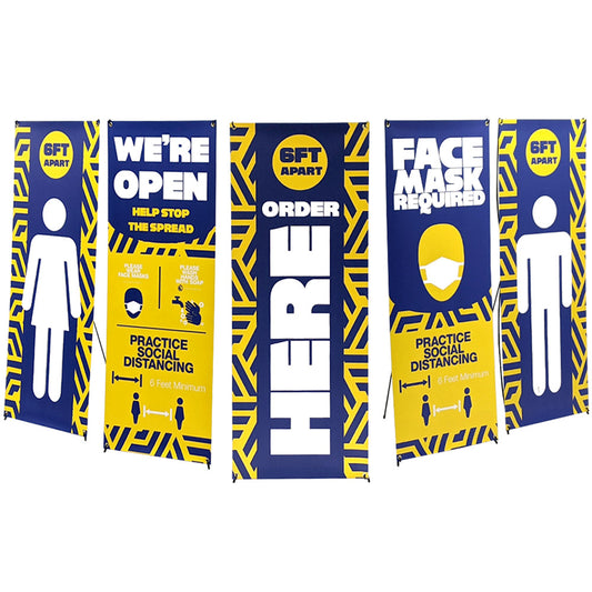 5 Pack Small X Banner Stand